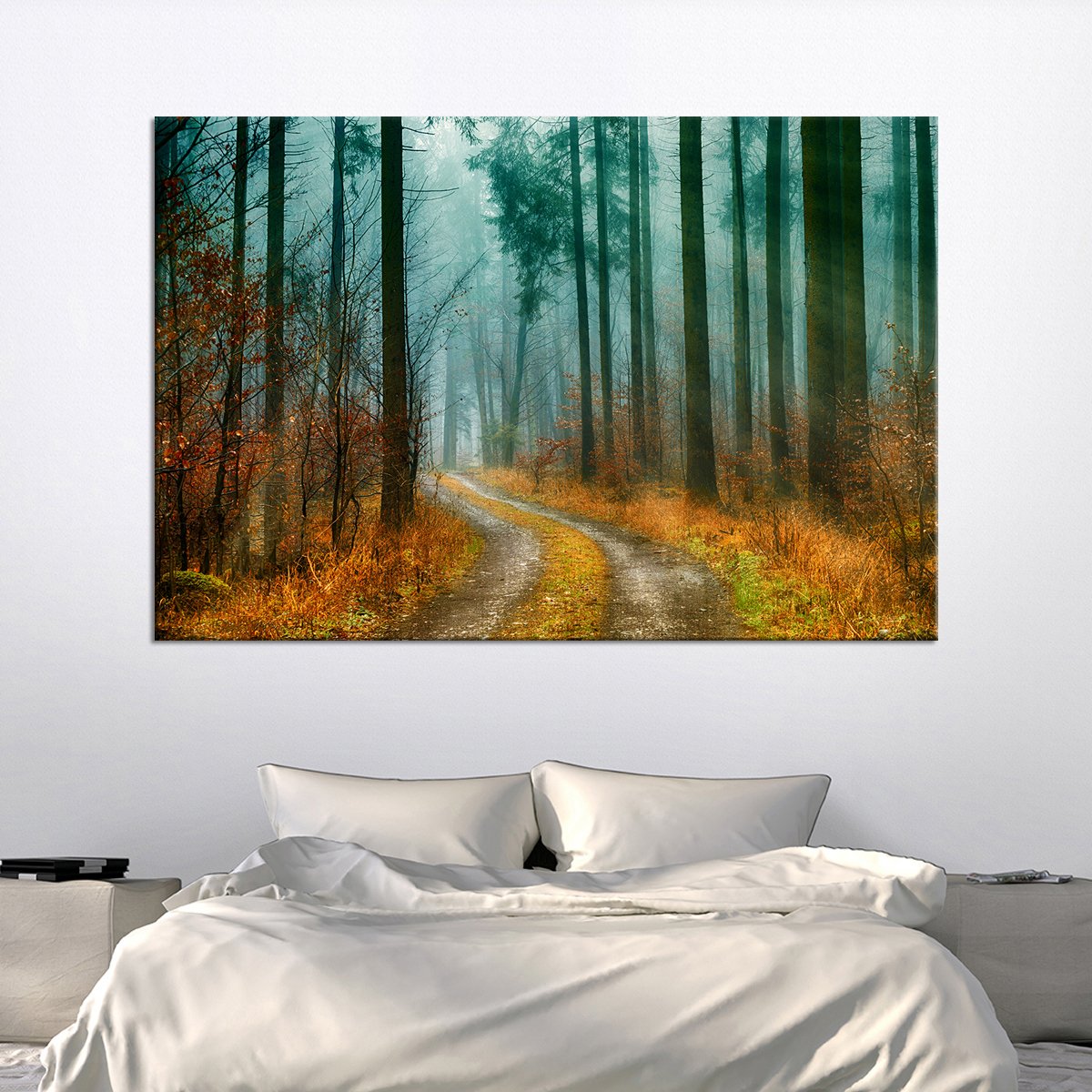Exquisite Autumn Pathway Multi Panel Canvas Wall Art