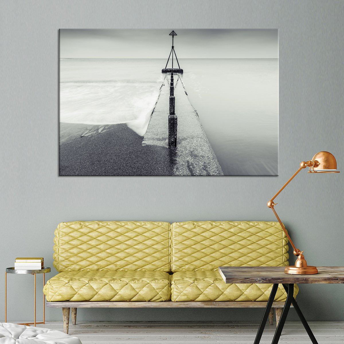 Minimalist Sea Horizon Multi Panel Canvas Wall Art