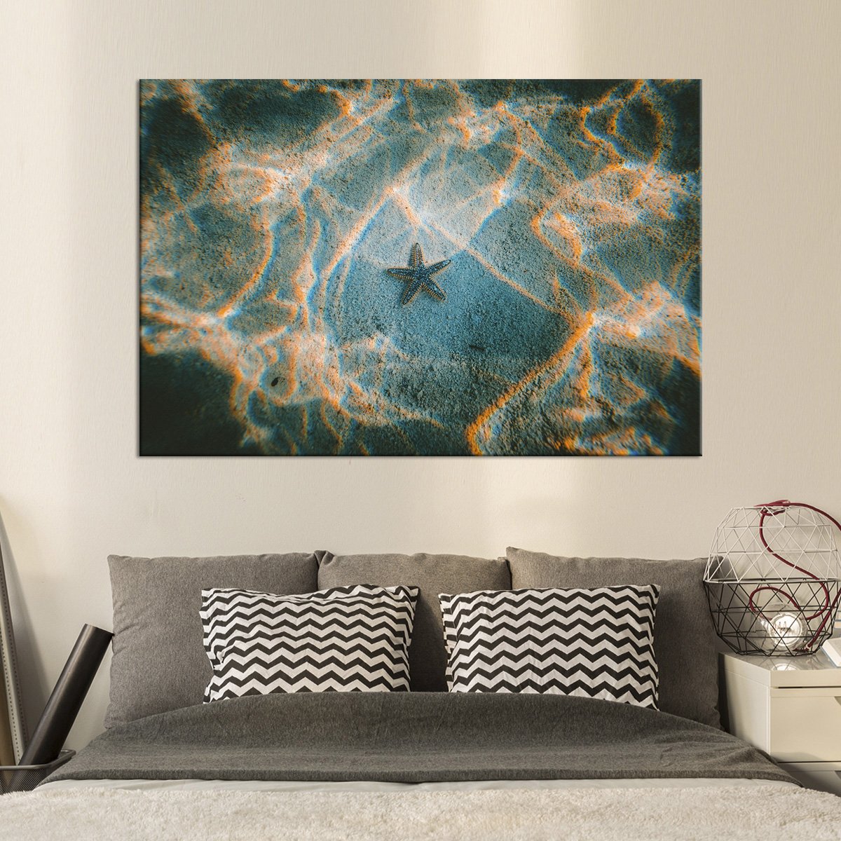 Sandy Starfish Multi Panel Canvas Wall Art