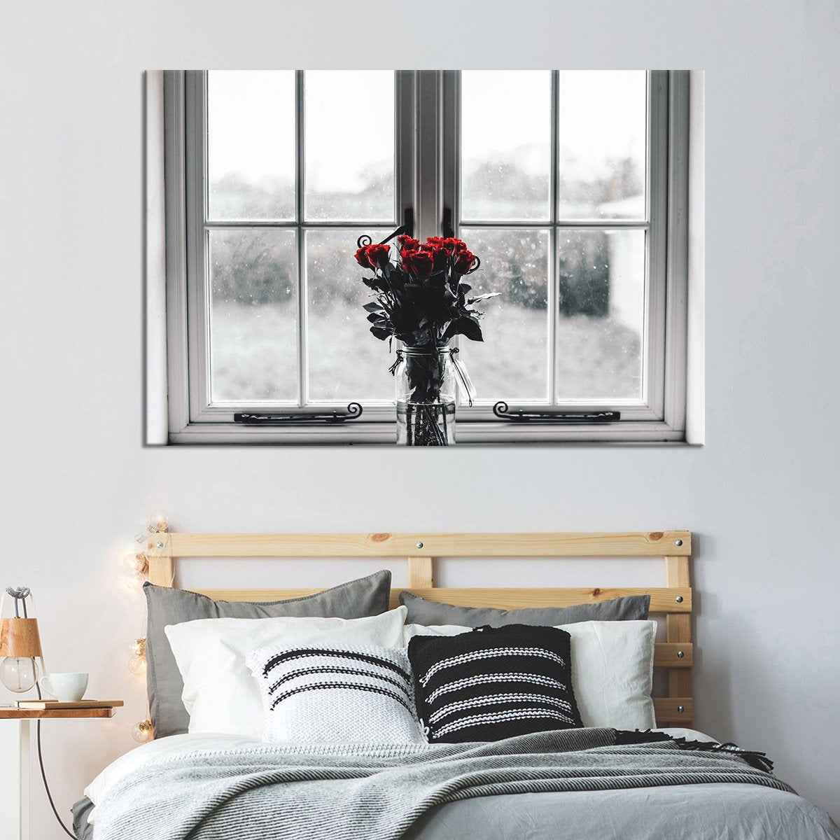 Rose Anticipation Multi Panel Canvas Wall Art