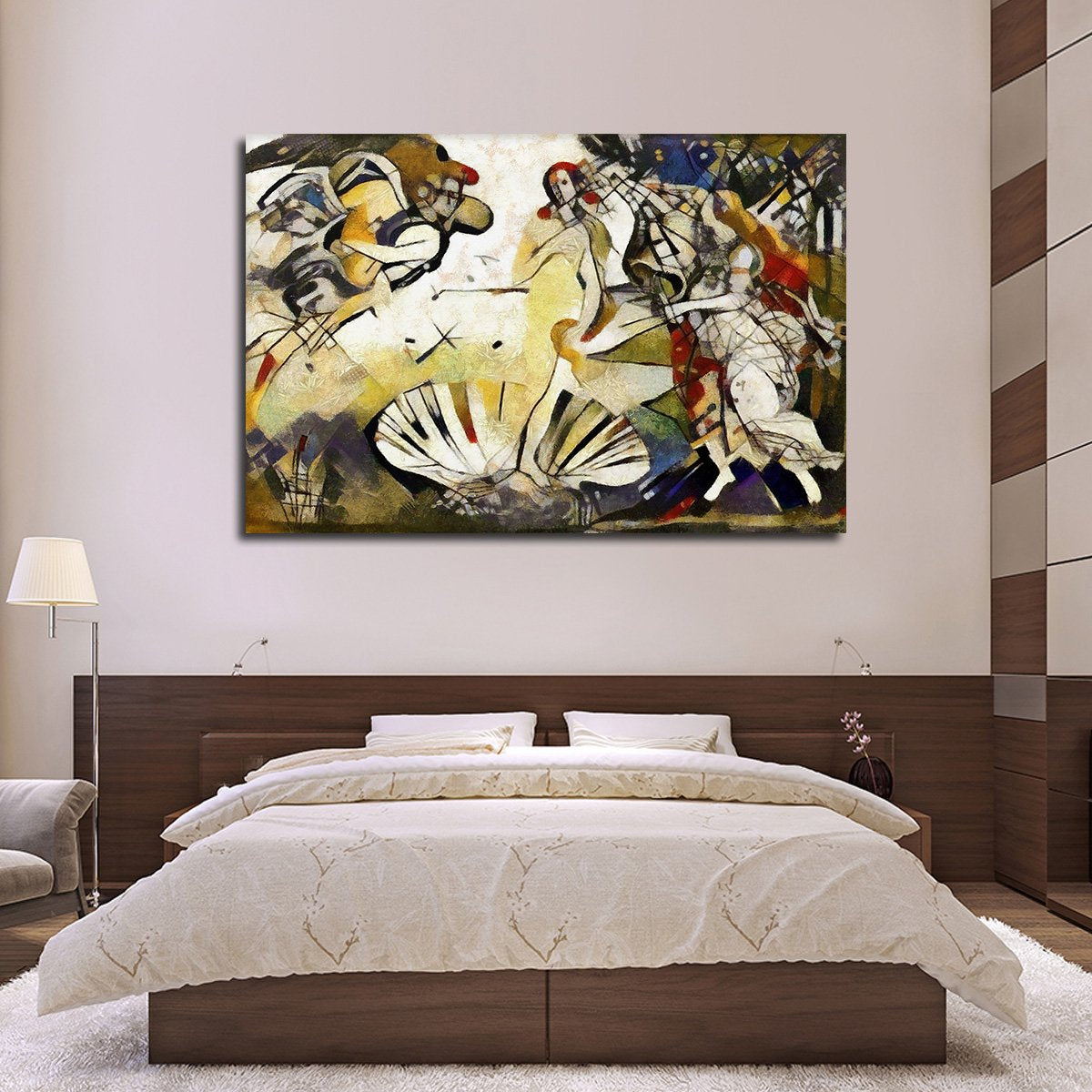 Abstract Birth Of Venus Multi Panel Canvas Wall Art