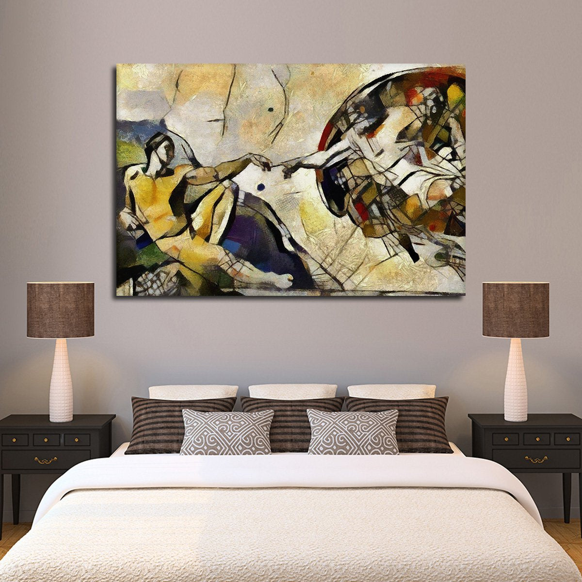 Abstract Creation Of Adam Multi Panel Canvas Wall Art