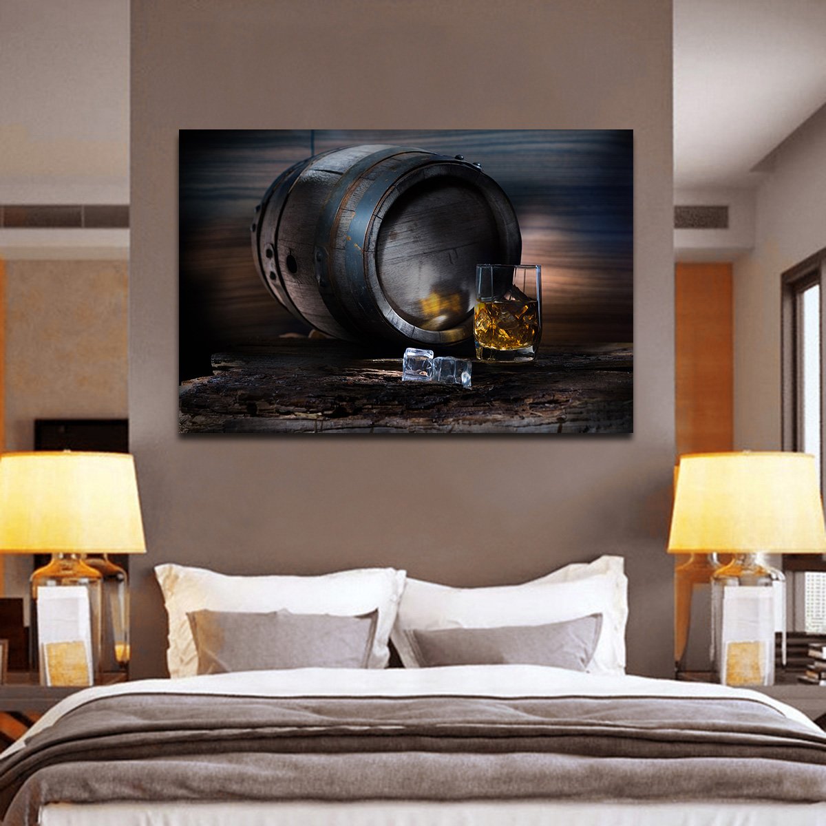 American Oak Whiskey Multi Panel Canvas Wall Art