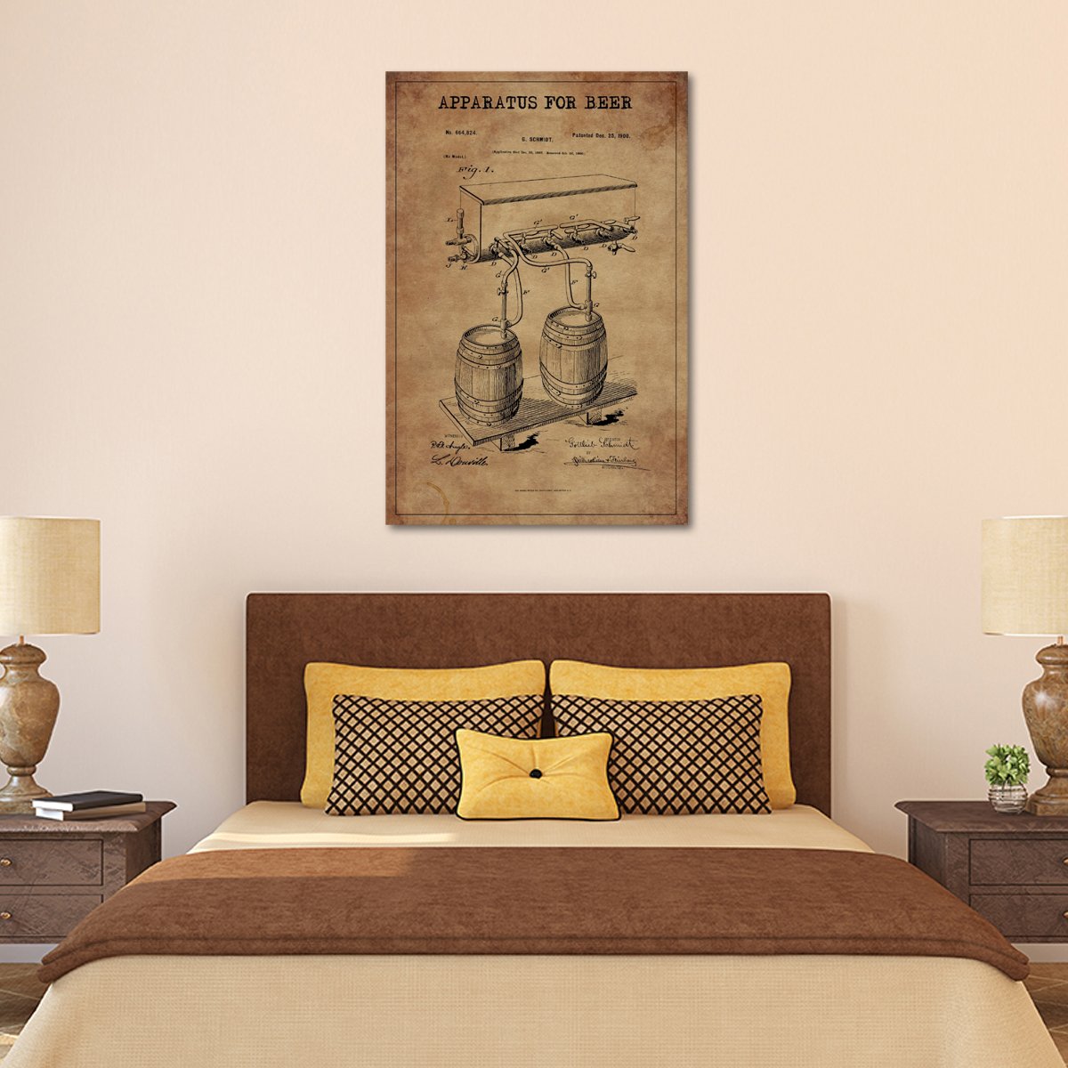 Apparatus For Beer Patent Canvas Wall Art
