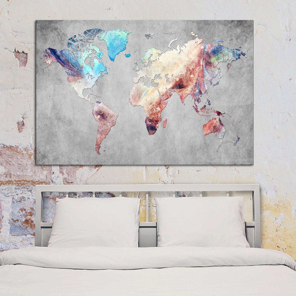 Artistic Touch World Map Multi Panel Canvas Wall Art
