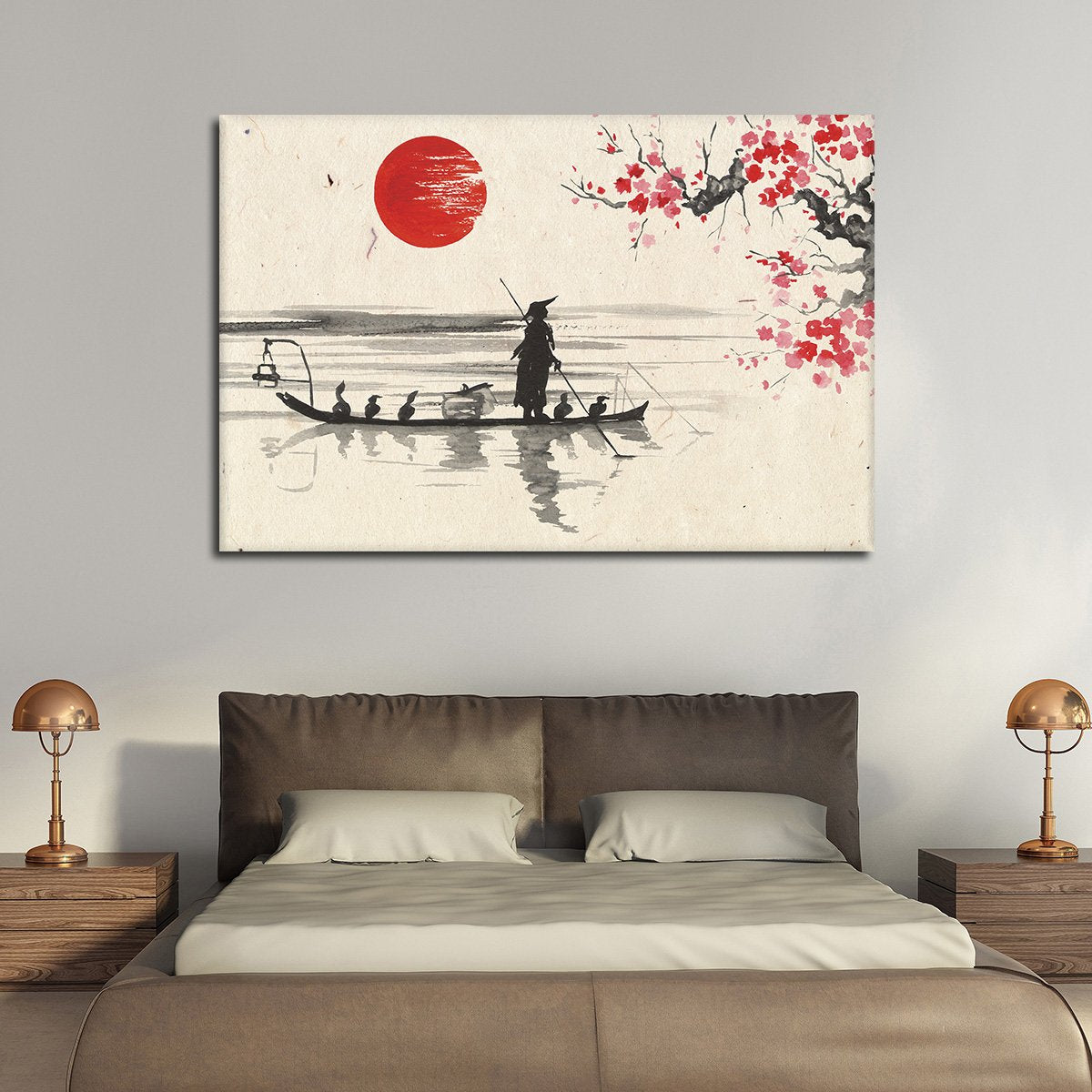 Asian Boat Ride Multi Panel Canvas Wall Art