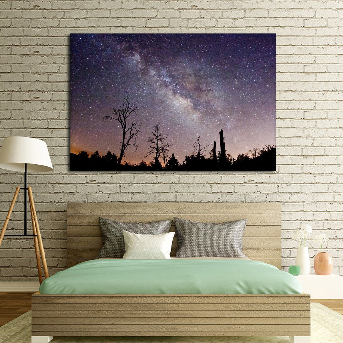 Astronomical Trees Multi Panel Canvas Wall Art
