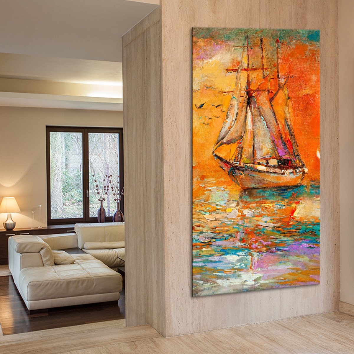 Atlantic Crossing Multi Panel Canvas Wall Art