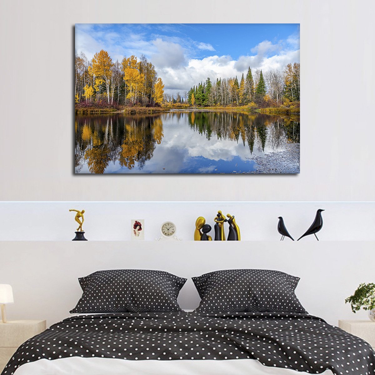 Autumn Reflection Multi Panel Canvas Wall Art