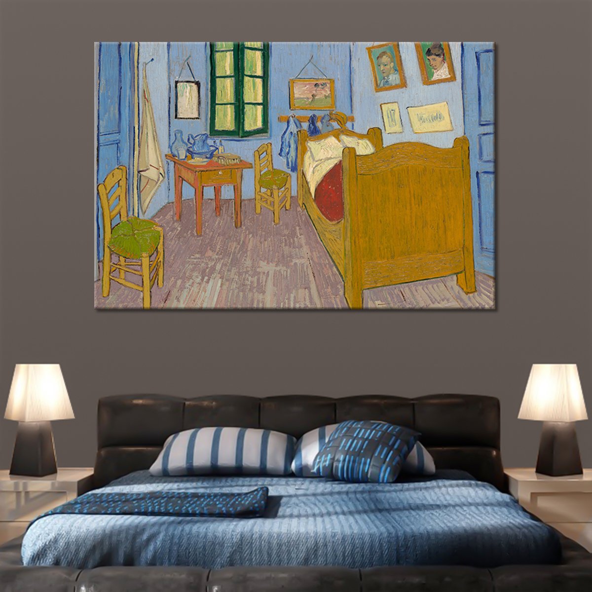 Bedroom In Arles Multi Panel Canvas Wall Art