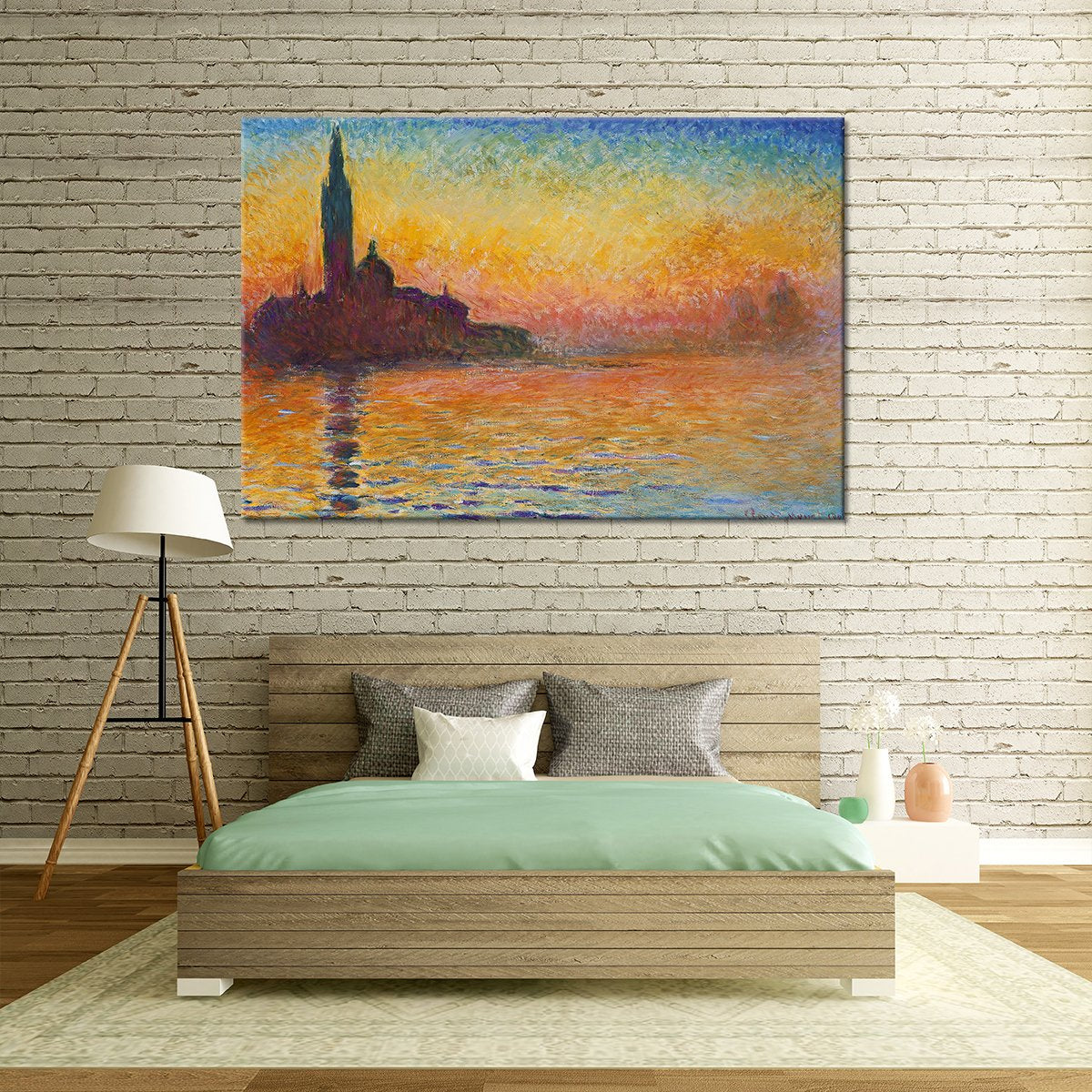 San Giorgio Maggiore At Dusk Multi Panel Canvas Wall Art