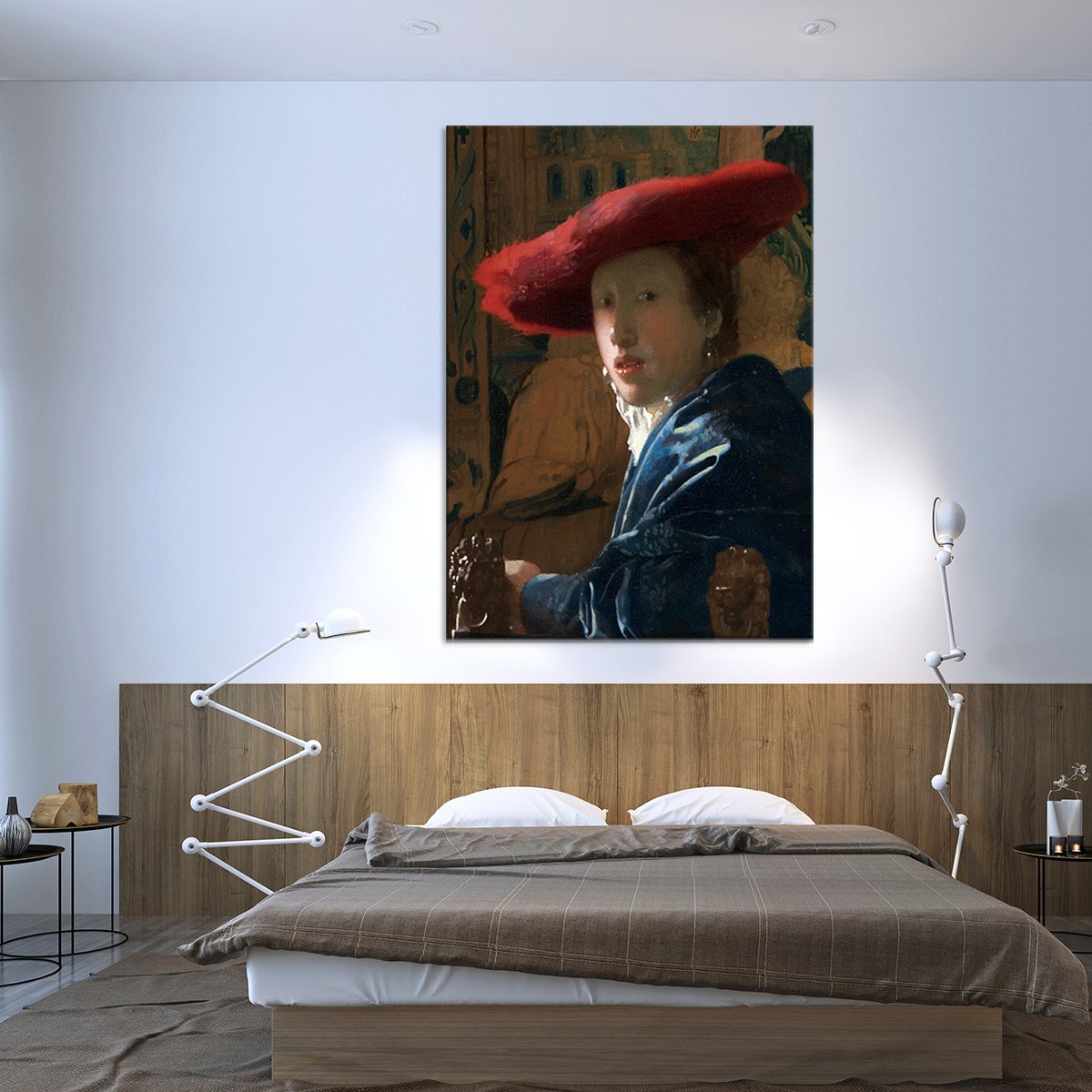 Girl With a Red Hat Multi Panel Canvas Wall Art