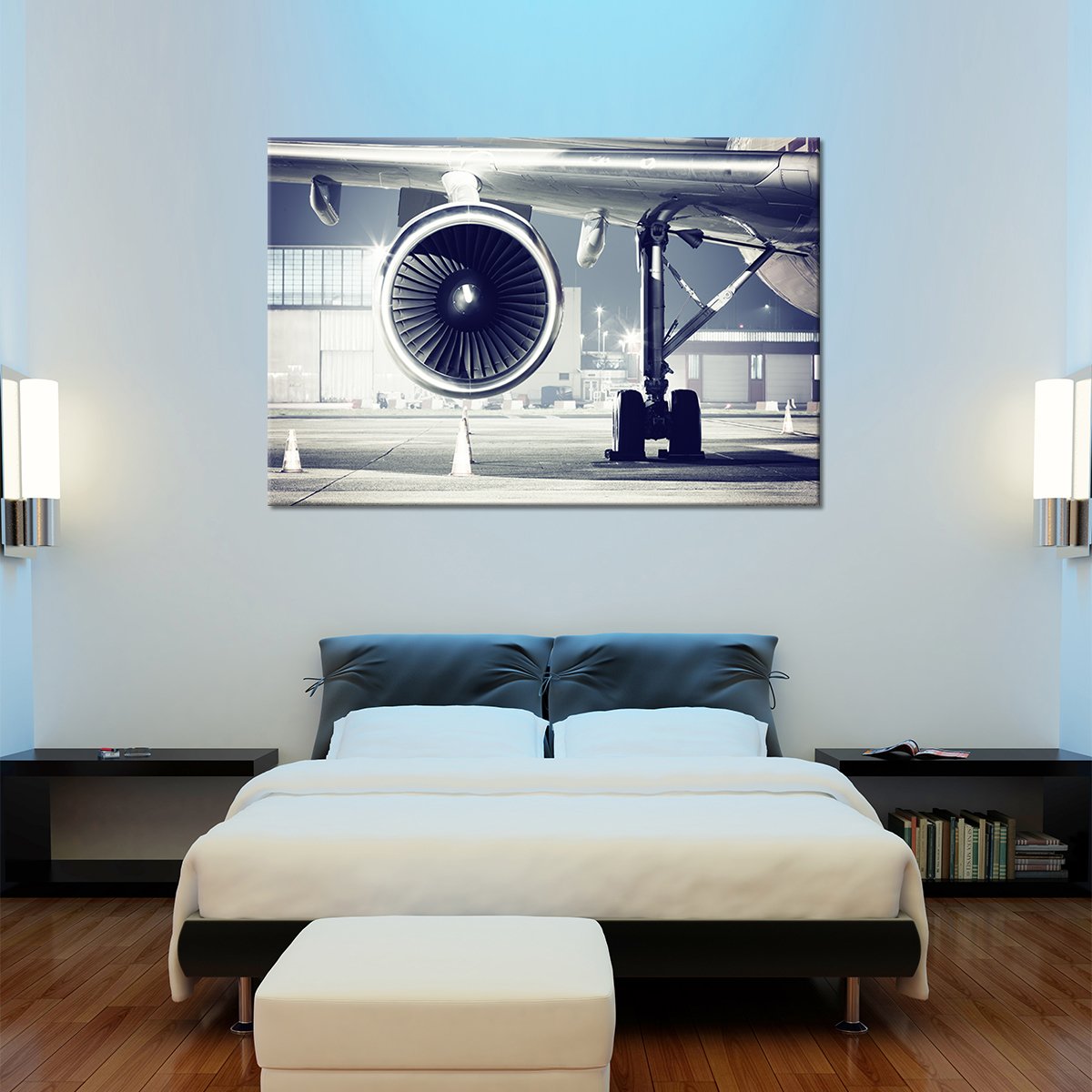 Airplane Turbine Multi Panel Canvas Wall Art