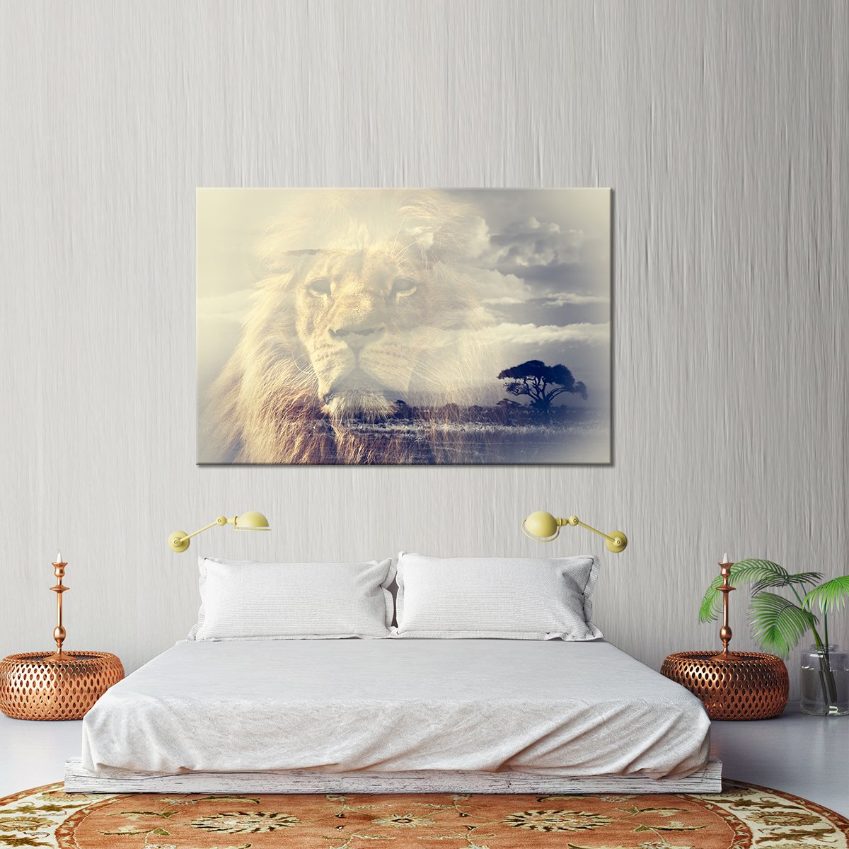 Lion Kingdom Multi Panel Canvas Wall Art