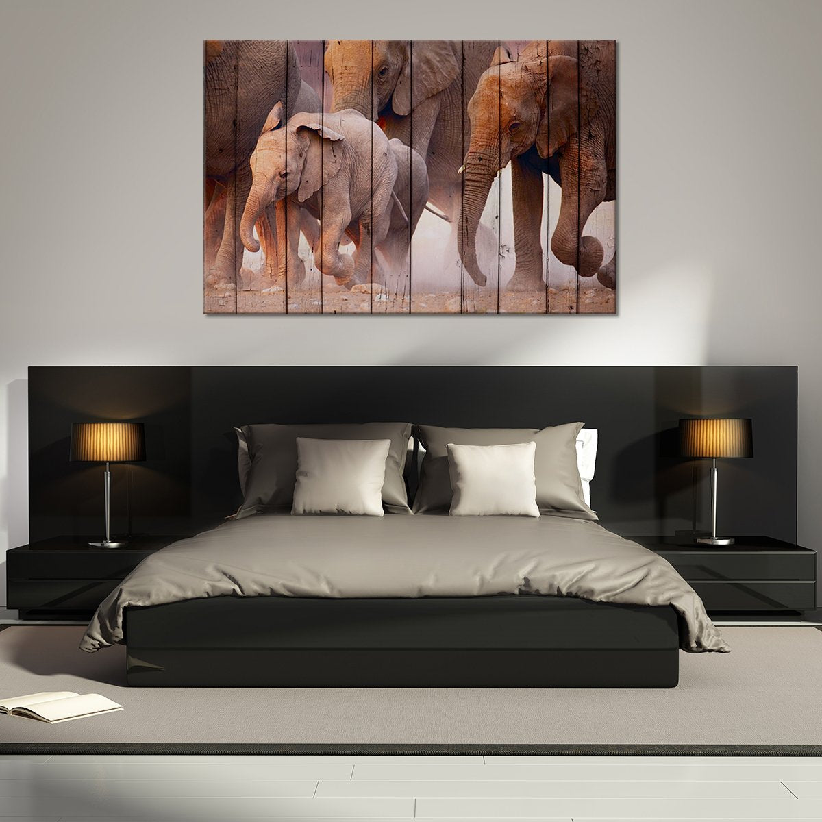 Elephants Never Forget Multi Panel Canvas Wall Art