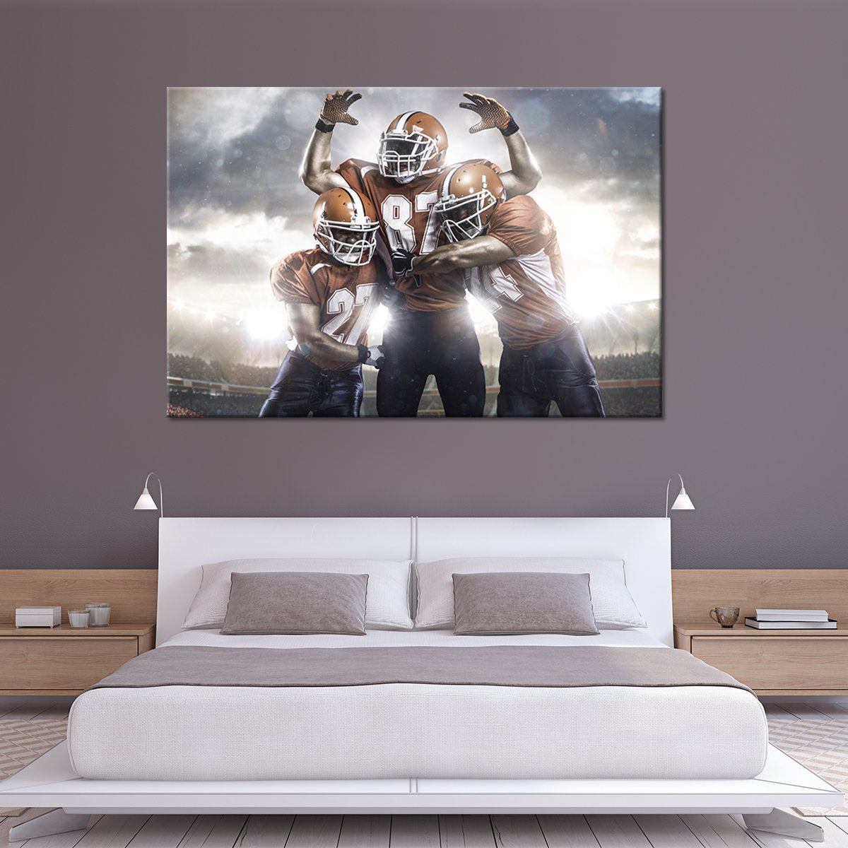 Football Players Multi Panel Canvas Wall Art