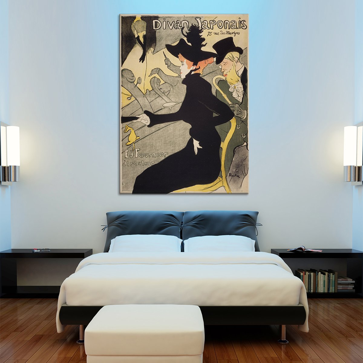 Divan Japonais Multi Panel Canvas Wall Art