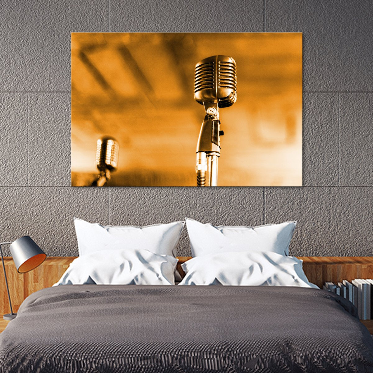 Golden Jazz Performance Multi Panel Canvas Wall Art