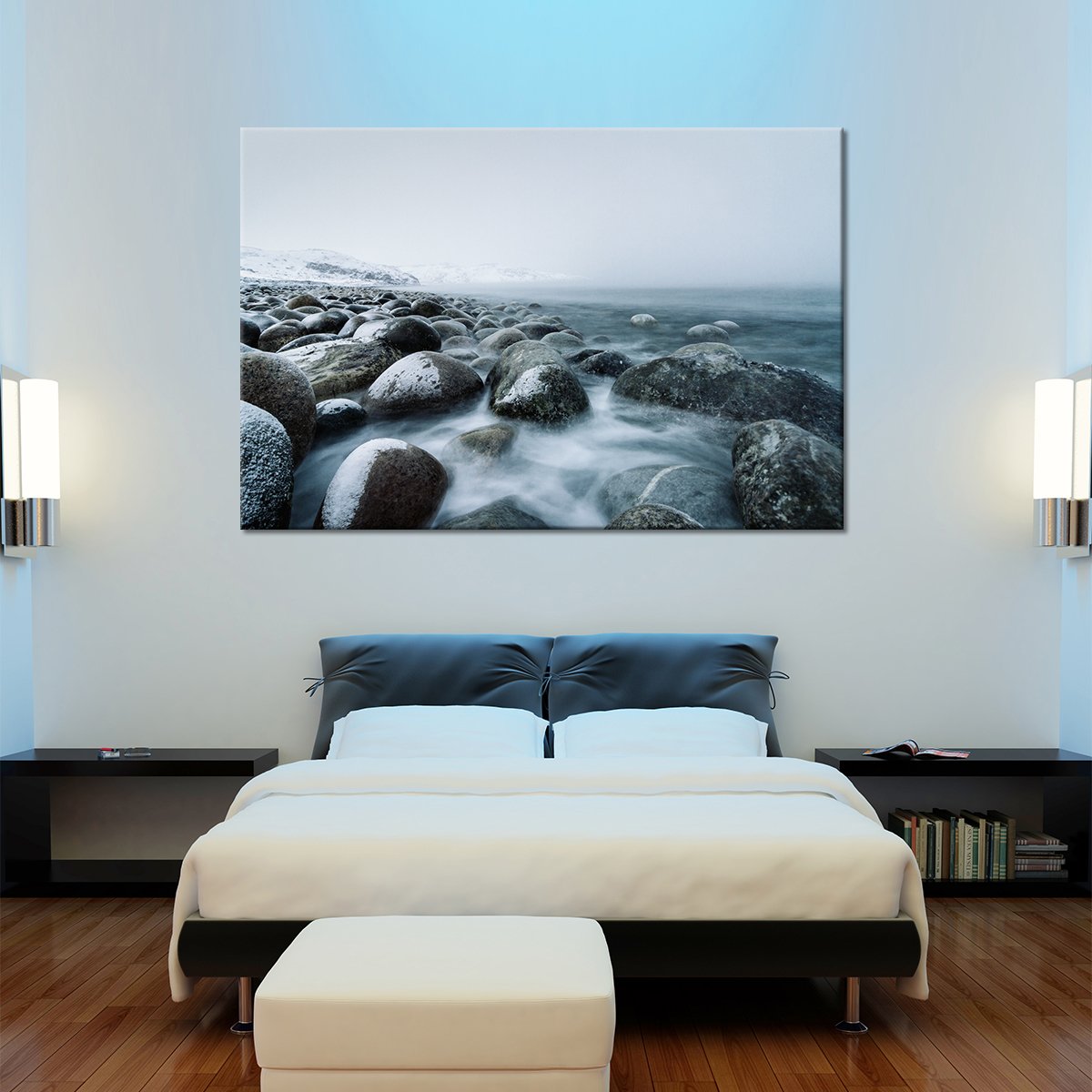 Winter Pebbles Multi Panel Canvas Wall Art
