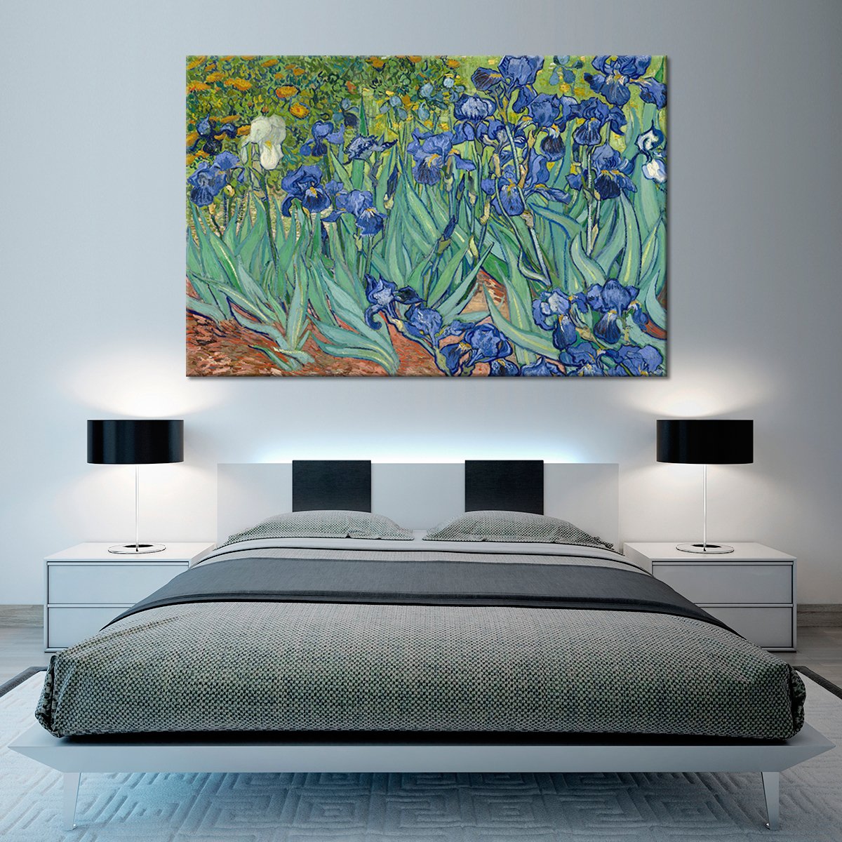 Irises Multi Panel Canvas Wall Art