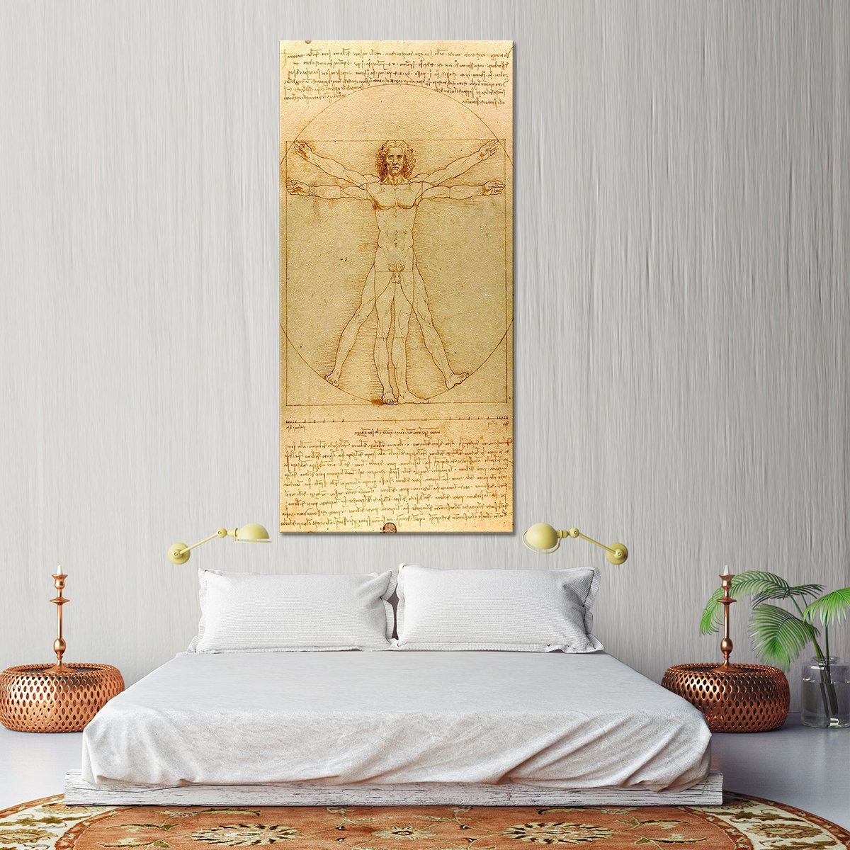 The Vitruvian Man Multi Panel Canvas Wall Art