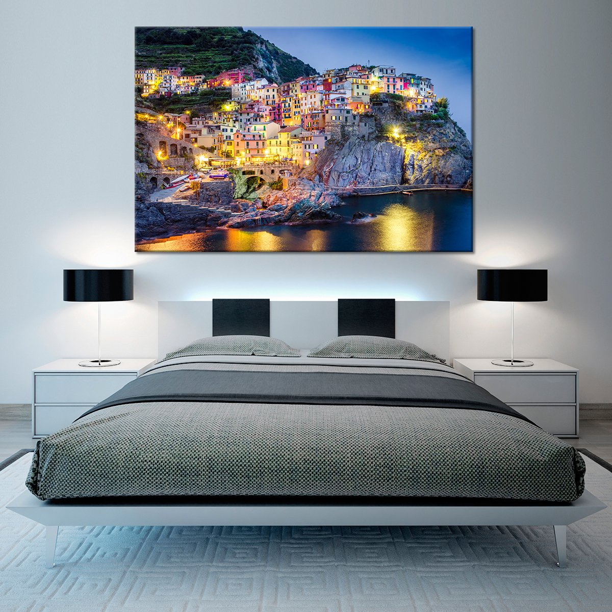 Colorful Village Multi Panel Canvas Wall Art
