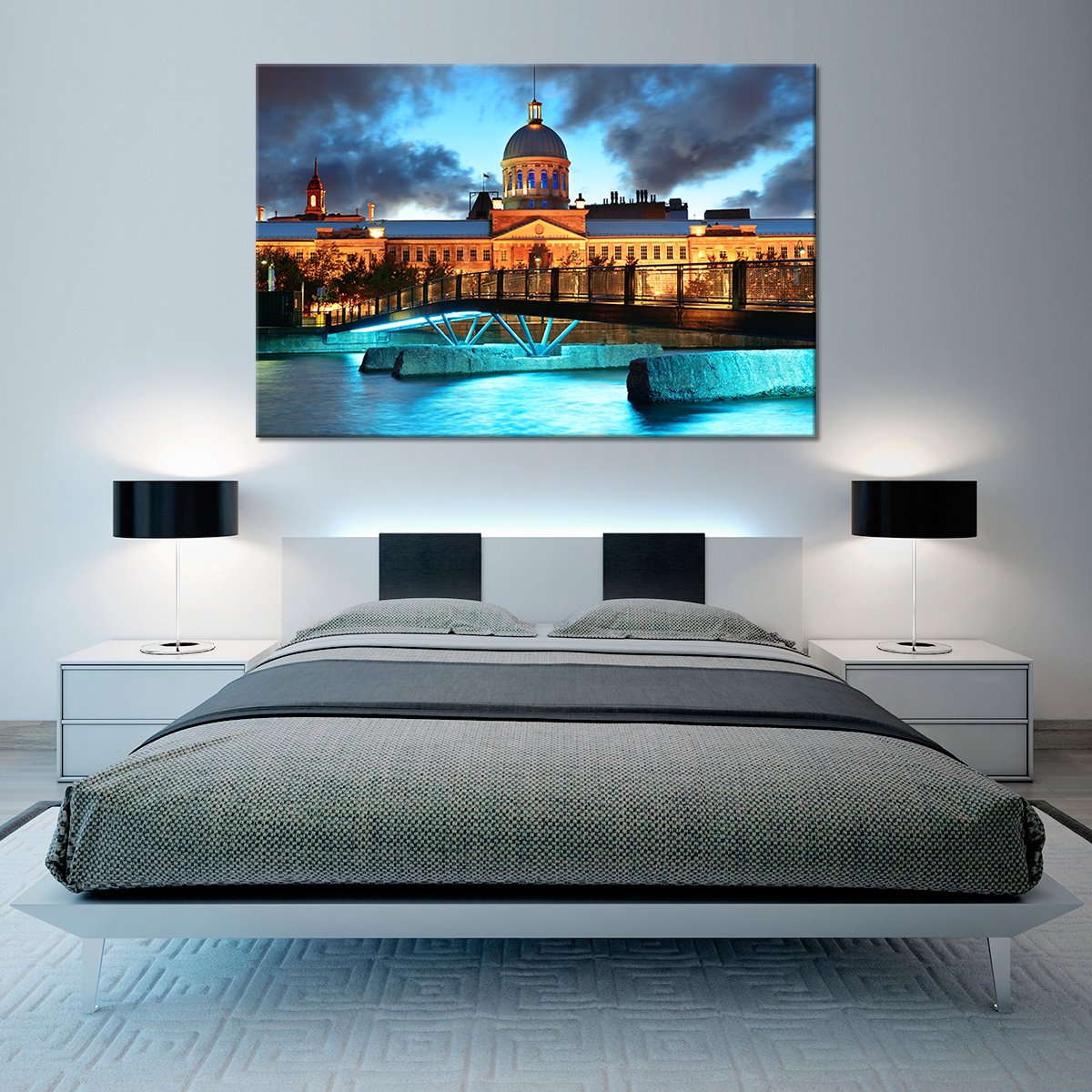 Old Montreal Multi Panel Canvas Wall Art