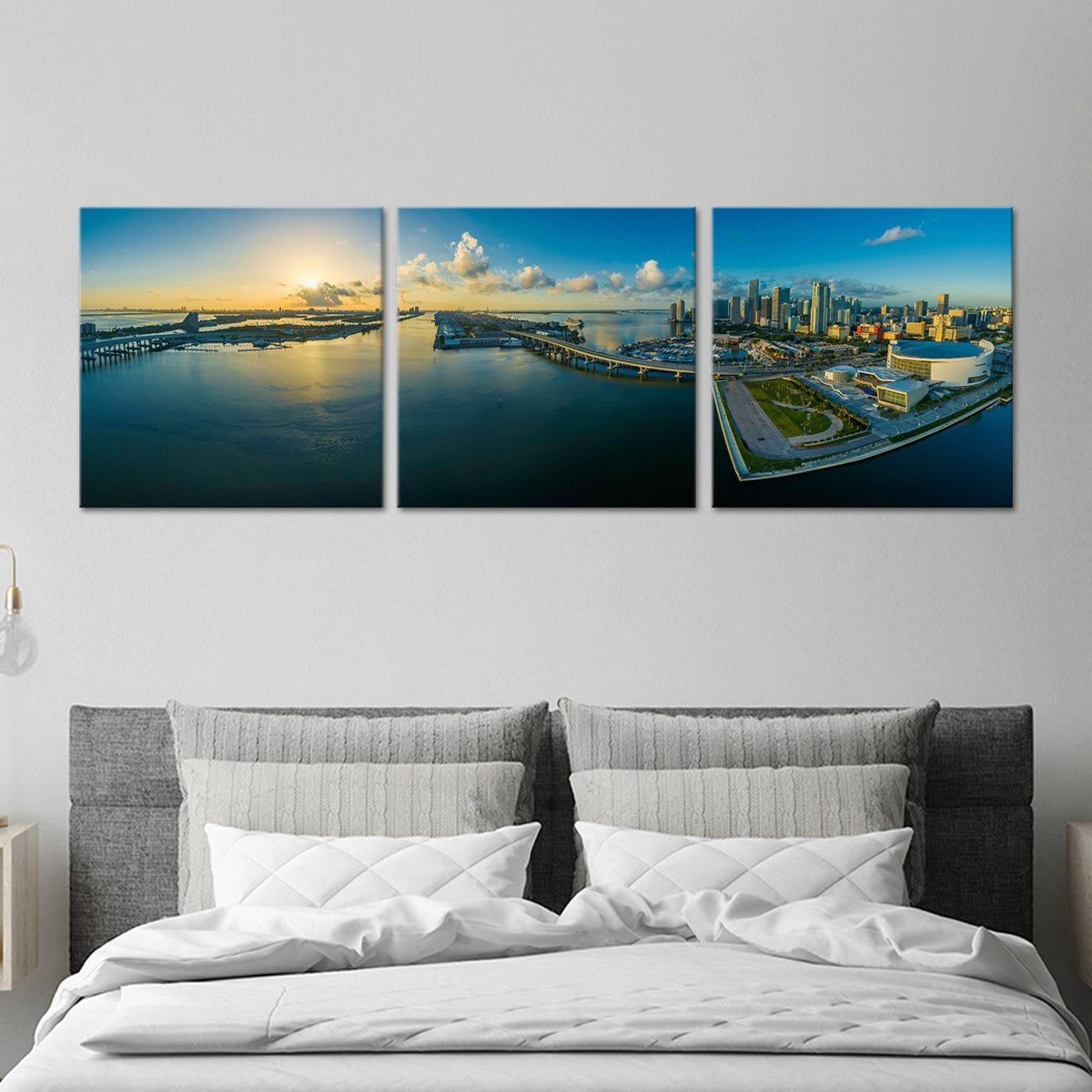 Florida City Scape Multi Panel Canvas Wall Art