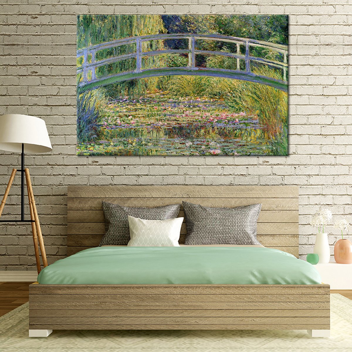 The Japanese Footbridge Multi Panel Canvas Wall Art