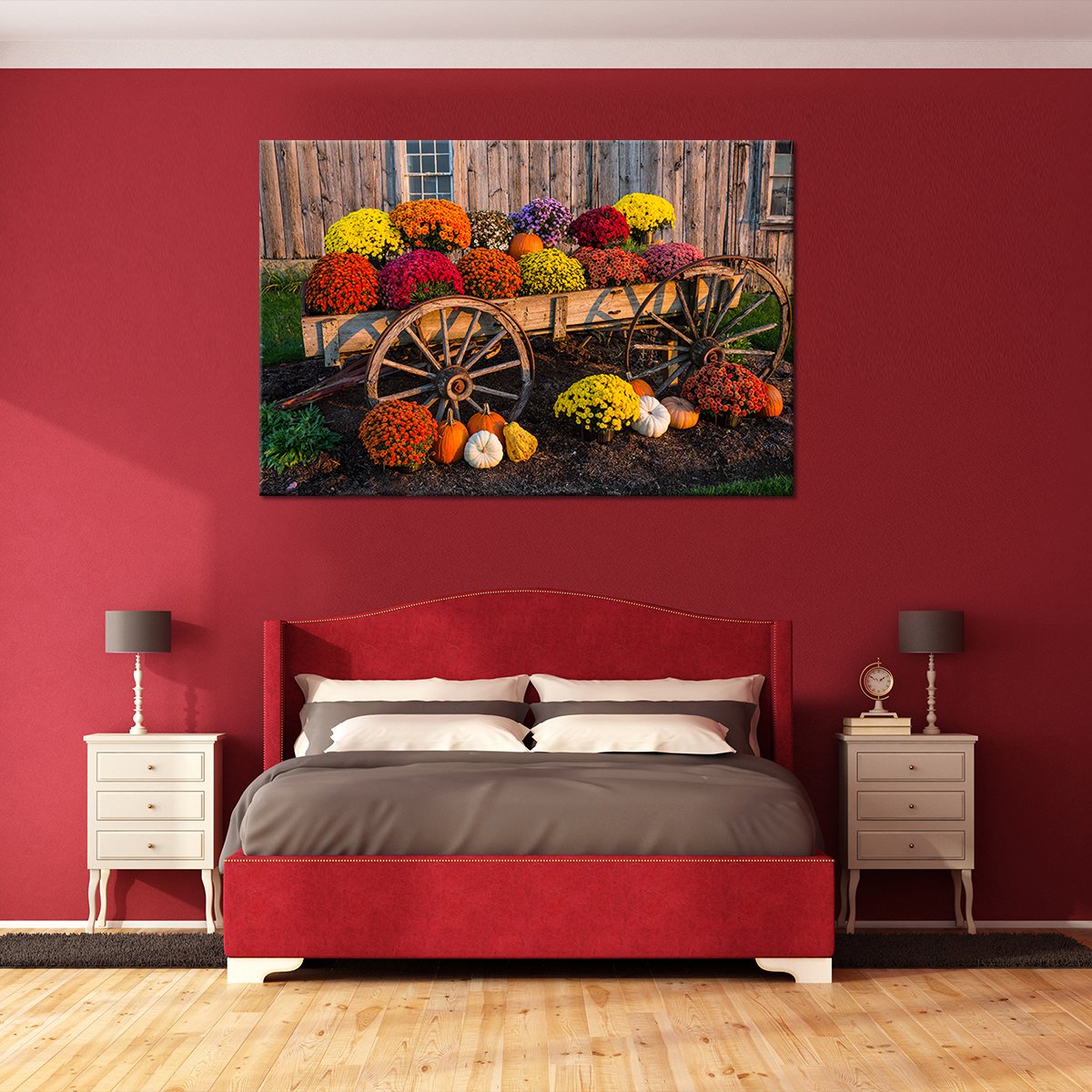 Colorful Flowers Multi Panel Canvas Wall Art
