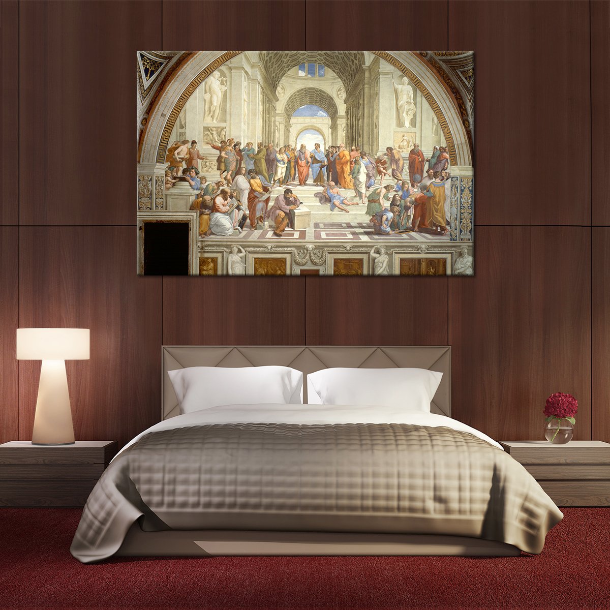 The School of Athens Multi Panel Canvas Wall Art