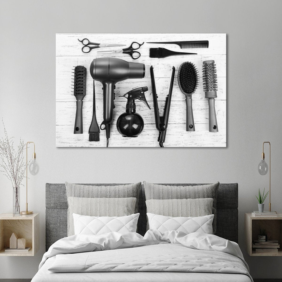 BW Cut Multi Panel Canvas Wall Art