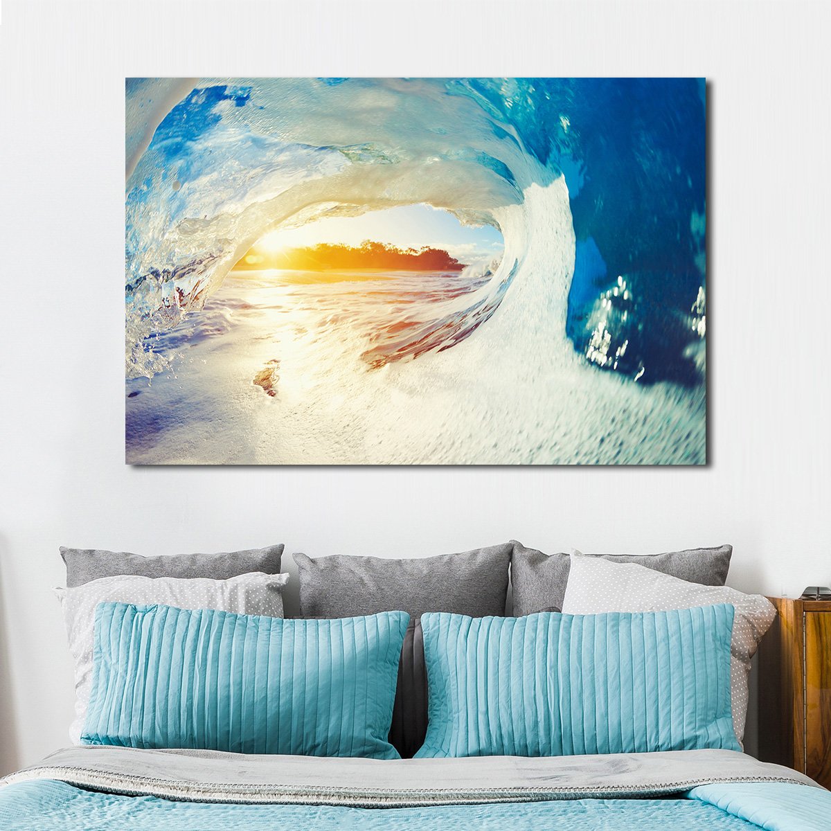 Barrel Wave Multi Panel Canvas Wall Art