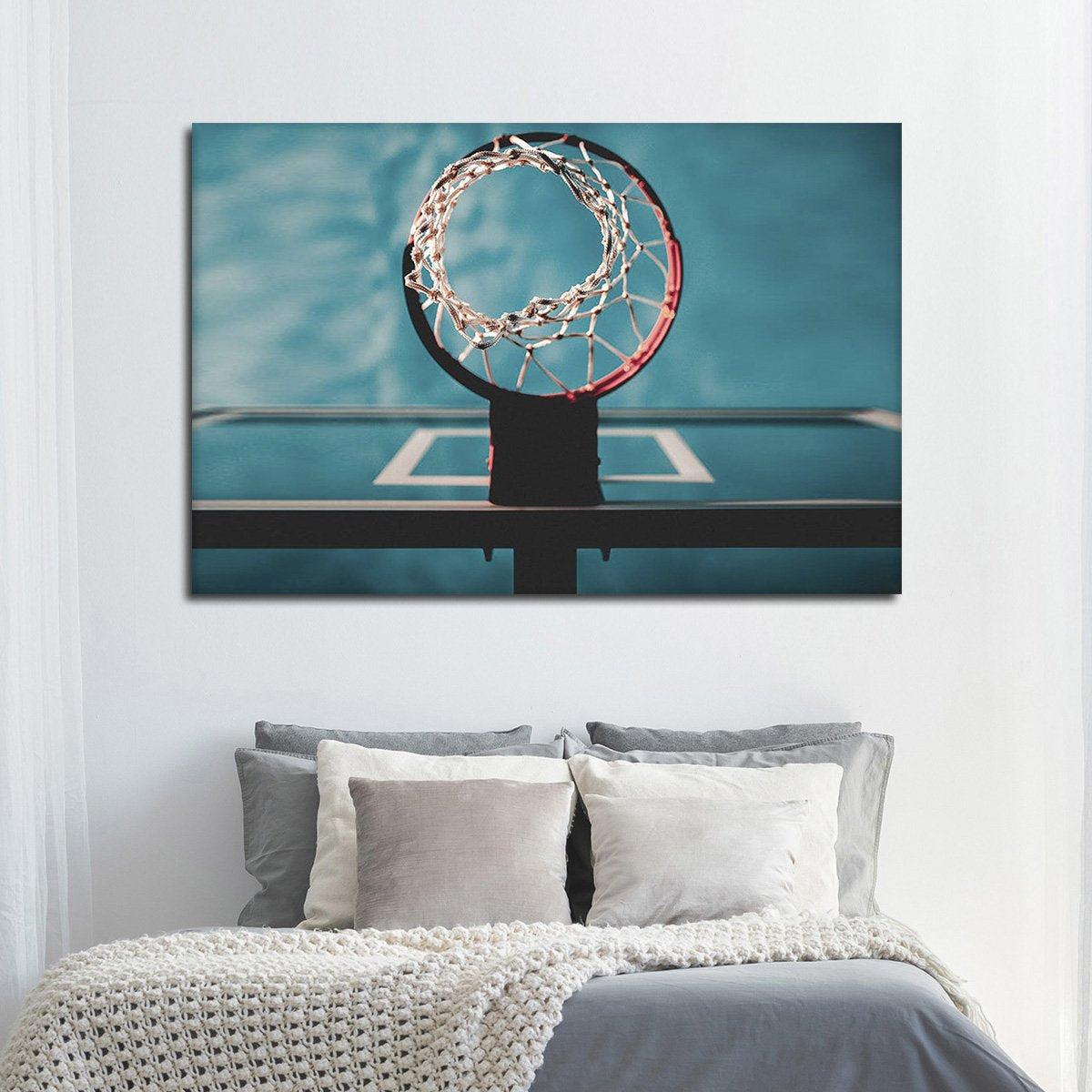 Basketball Hoop Multi Panel Canvas Wall Art