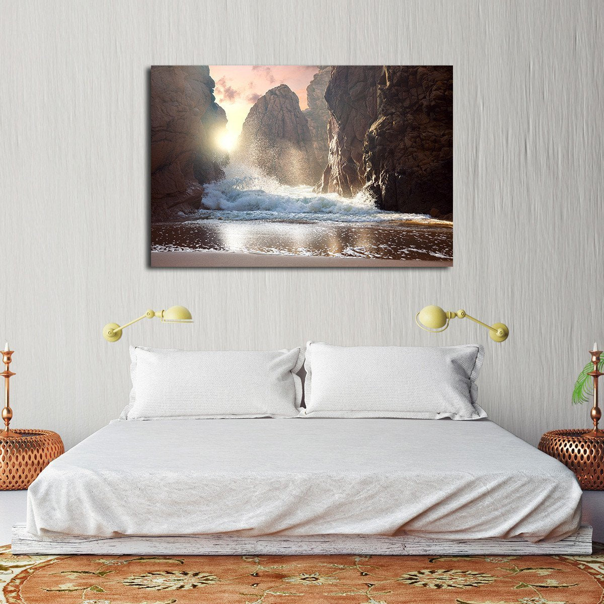 Big Rocks at Sunset Multi Panel Canvas Wall Art