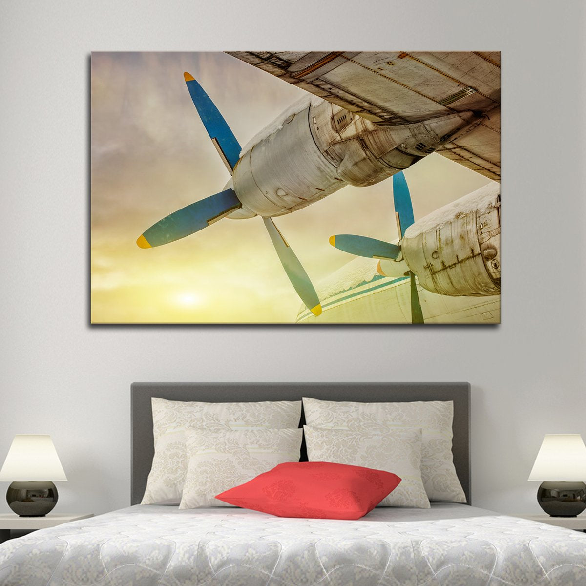 Blue Wings at Sunset Multi Panel Canvas Wall Art