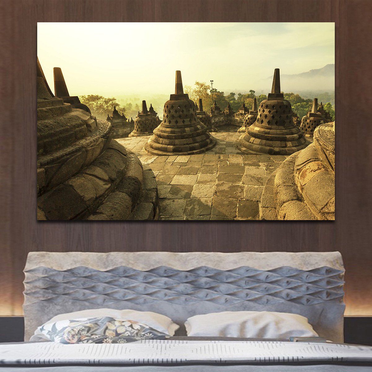 Borobudur Temple Multi Panel Canvas Wall Art