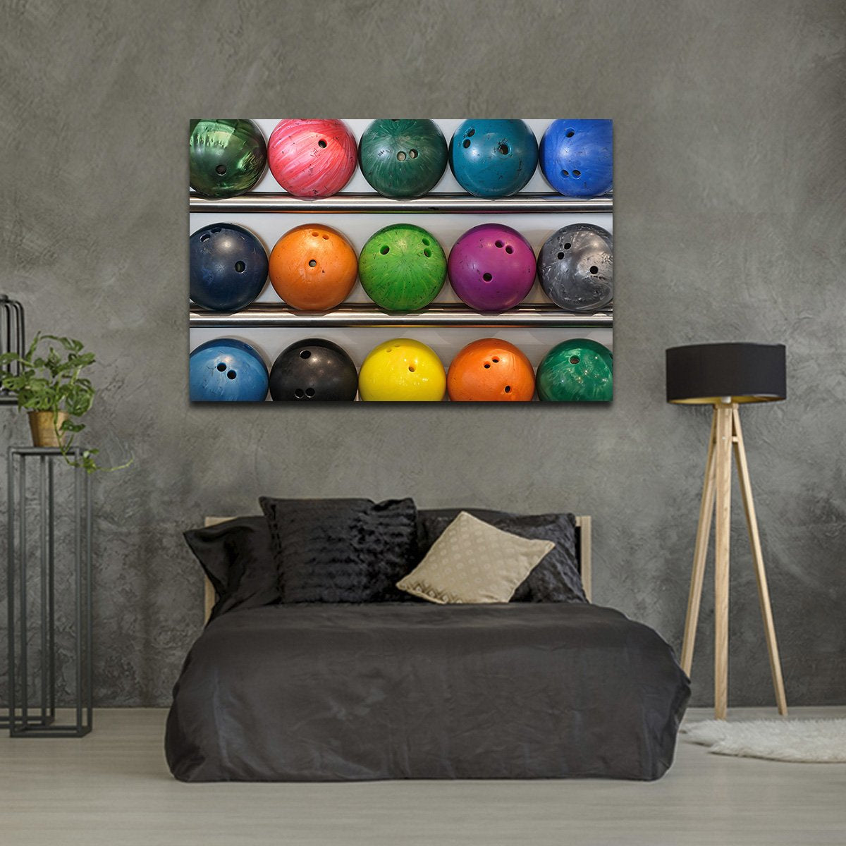 Bowling Balls Multi Panel Canvas Wall Art