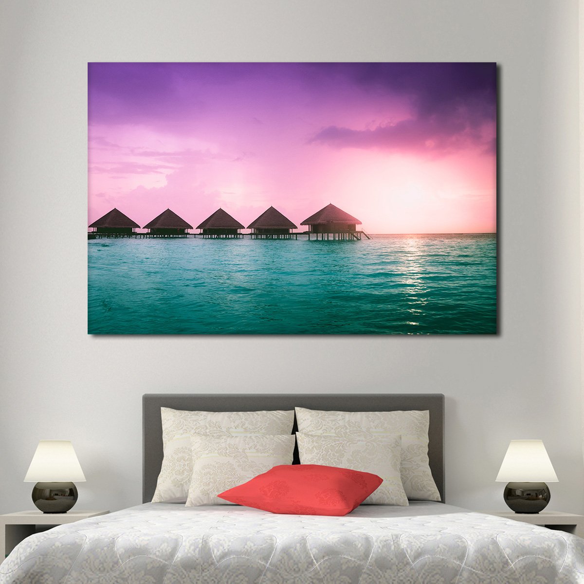 Breathtaking Bungalows Multi Panel Canvas Wall Art