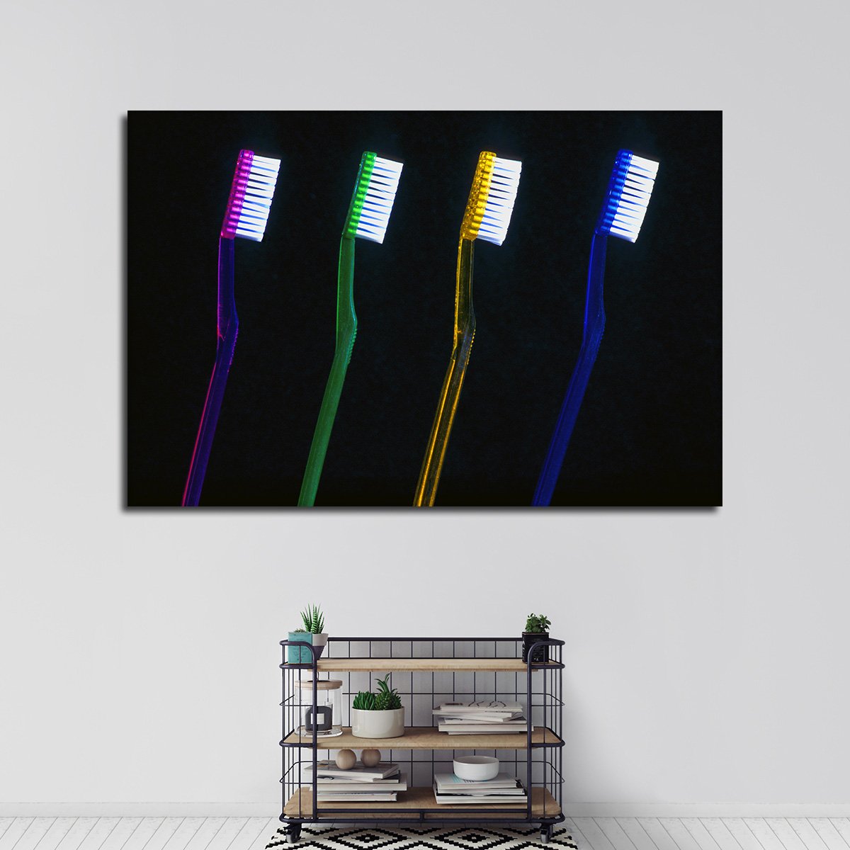 Brush Your Teeth Multi Panel Canvas Wall Art