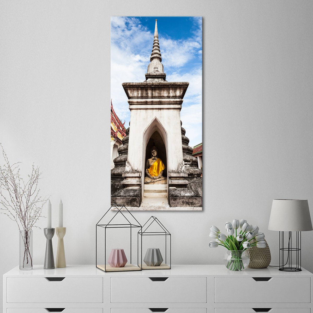 Buddha Temple Multi Panel Canvas Wall Art