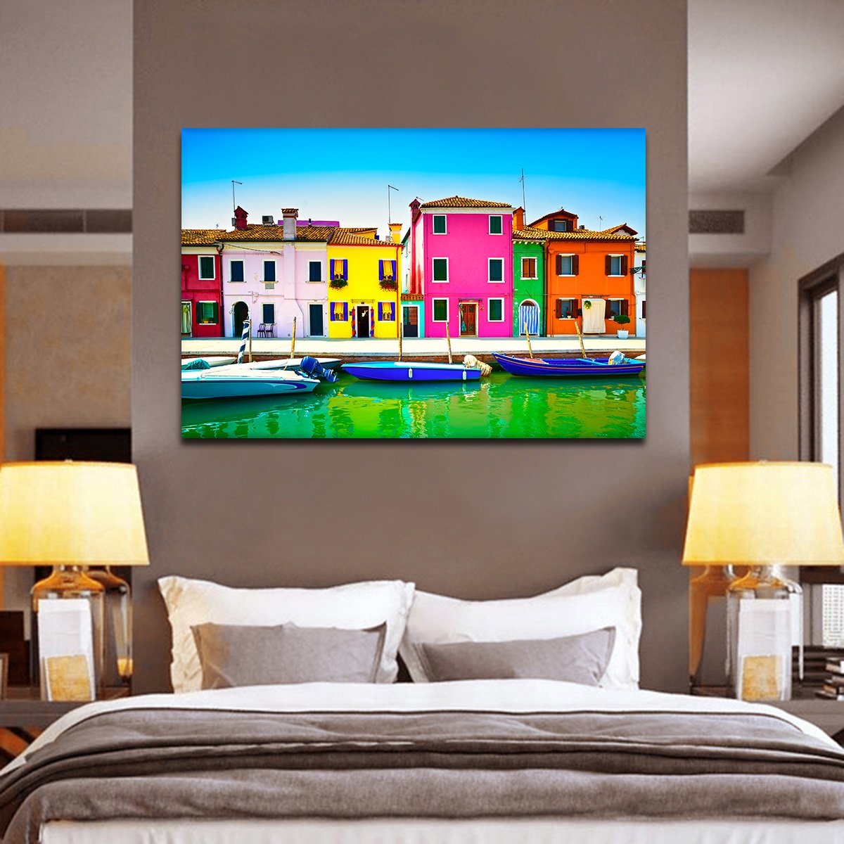 Burano Island Multi Panel Canvas Wall Art
