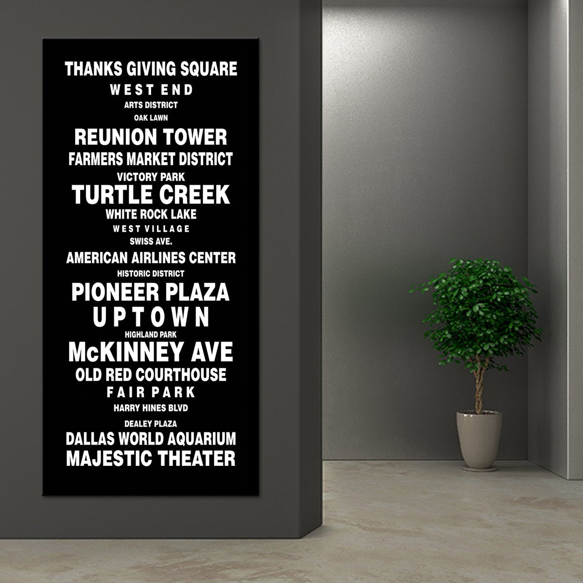 Bus Roll Dallas Multi Panel Canvas Wall Art