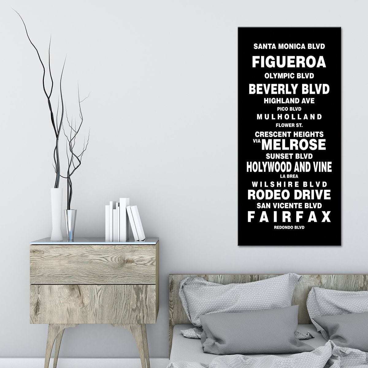 Bus Roll Los Angeles Multi Panel Canvas Wall Art