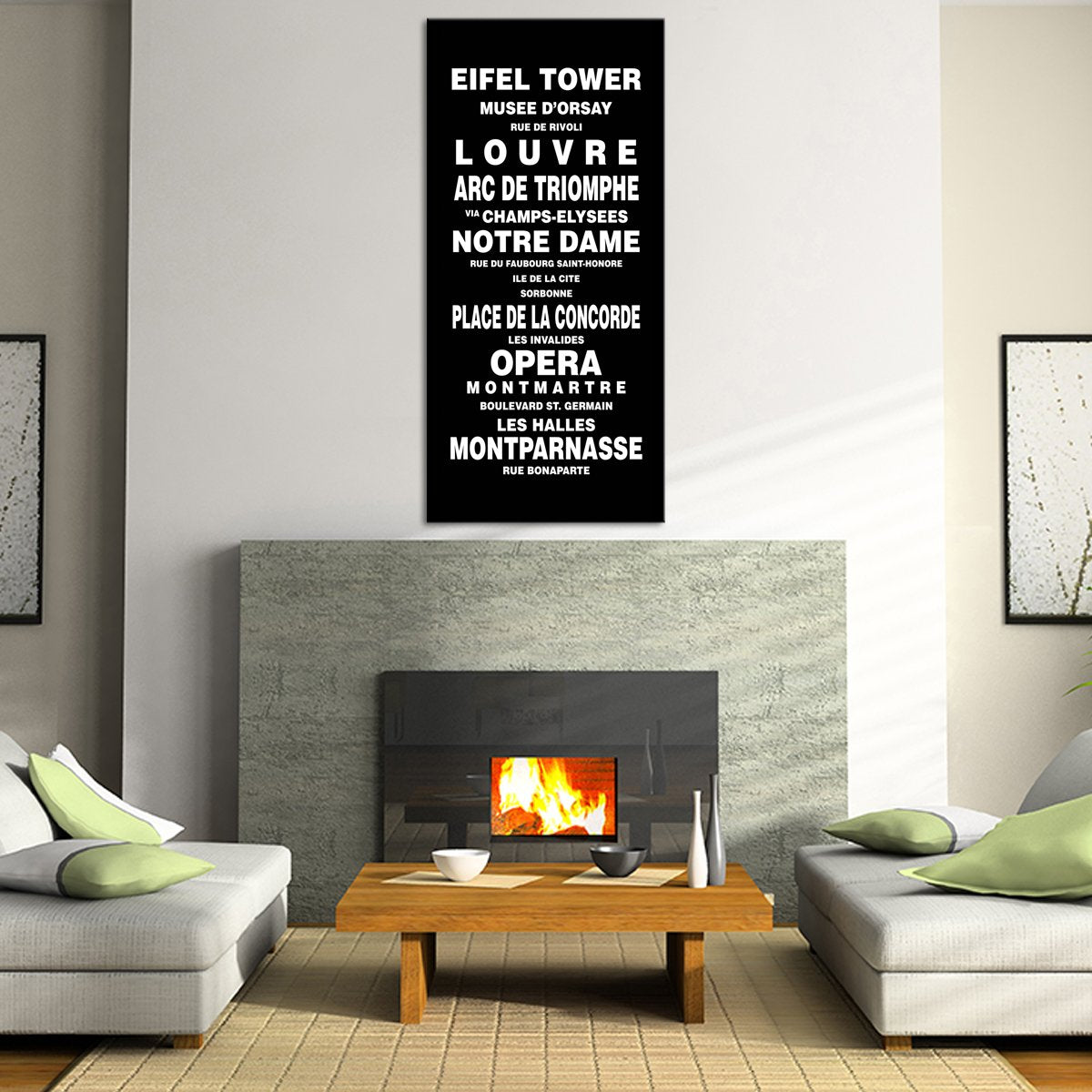 Bus Roll Paris Multi Panel Canvas Wall Art