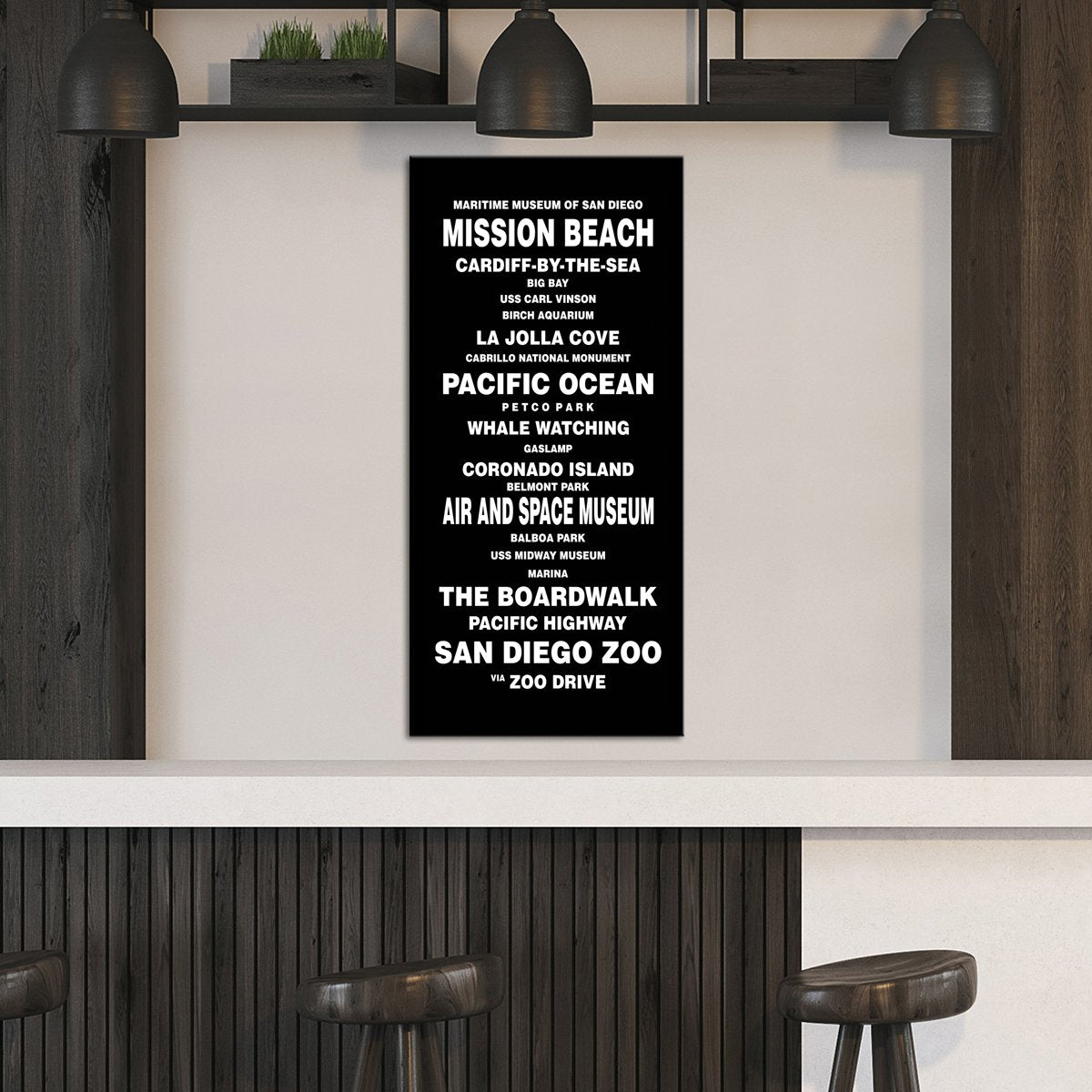 Bus Roll San Diego Multi Panel Canvas Wall Art