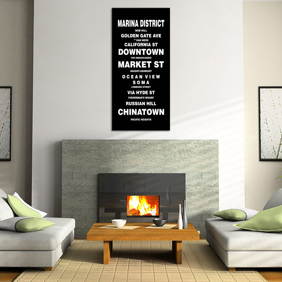 Bus Roll San Francisco Multi Panel Canvas Wall Art