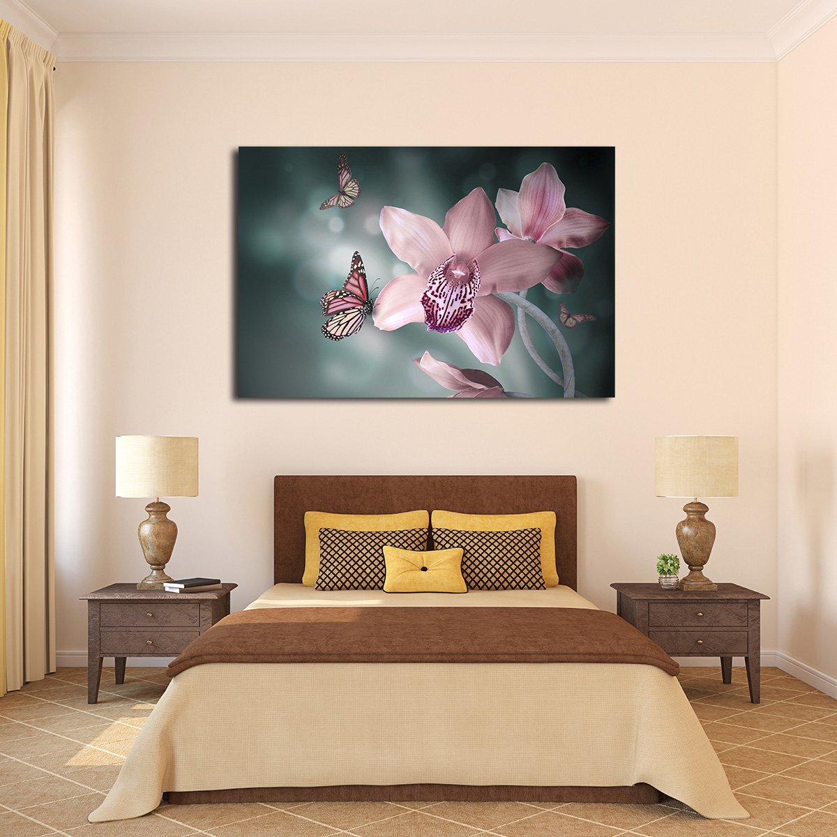Butterfly Orchid Multi Panel Canvas Wall Art