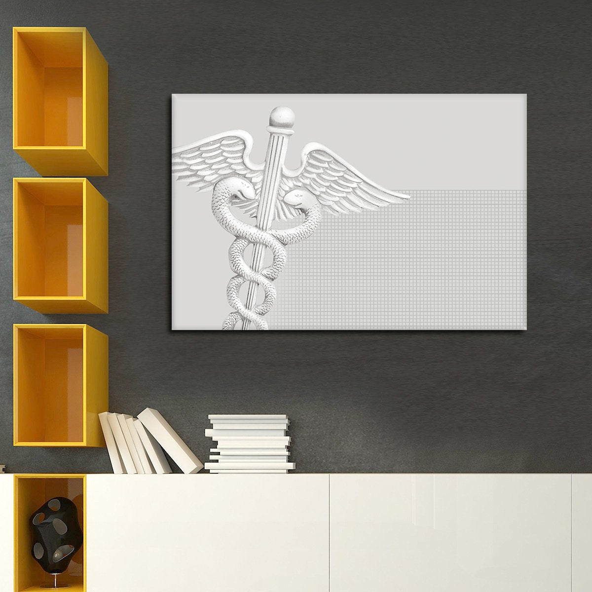 Caduceus Multi Panel Canvas Wall Art