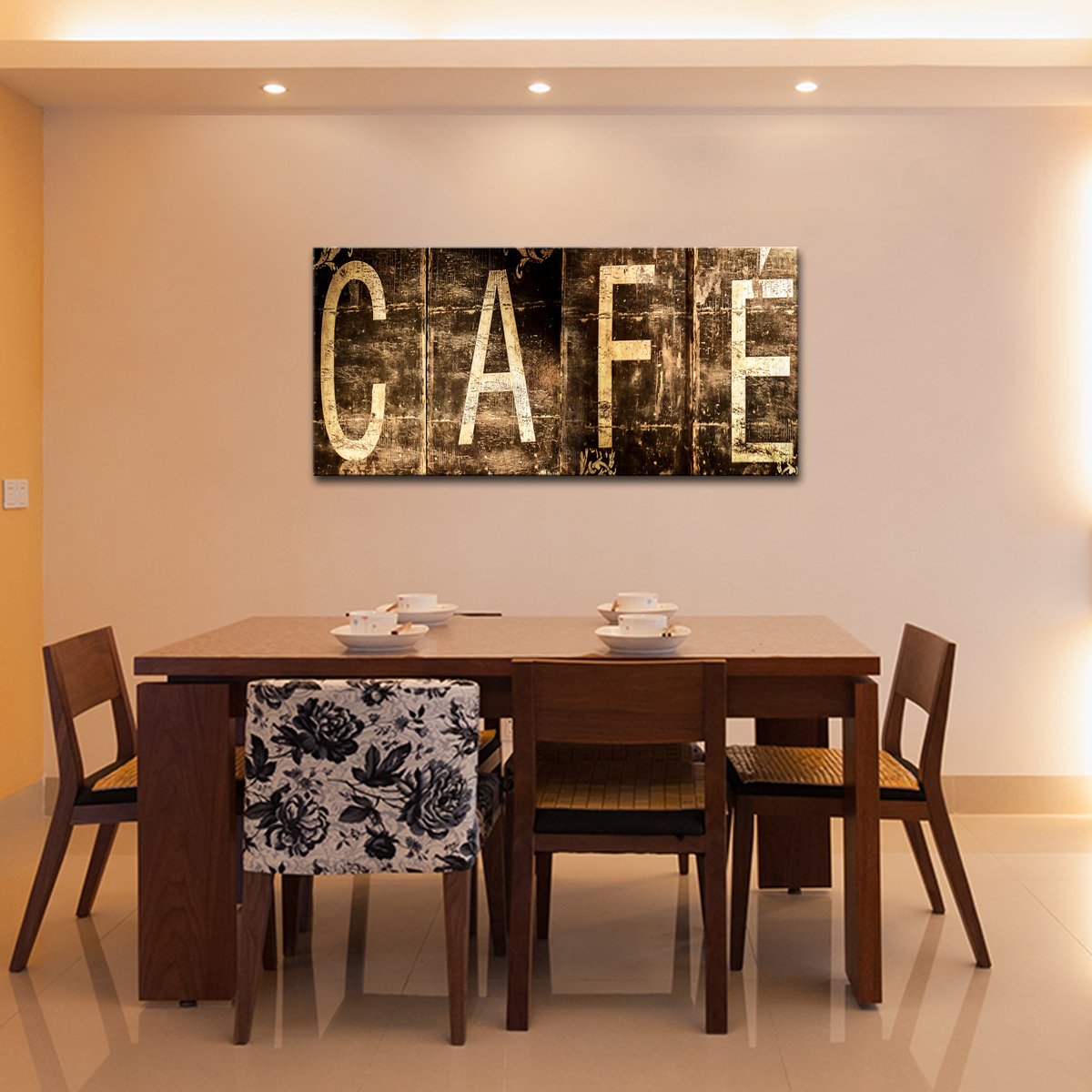 Cafe Multi Panel Canvas Wall Art